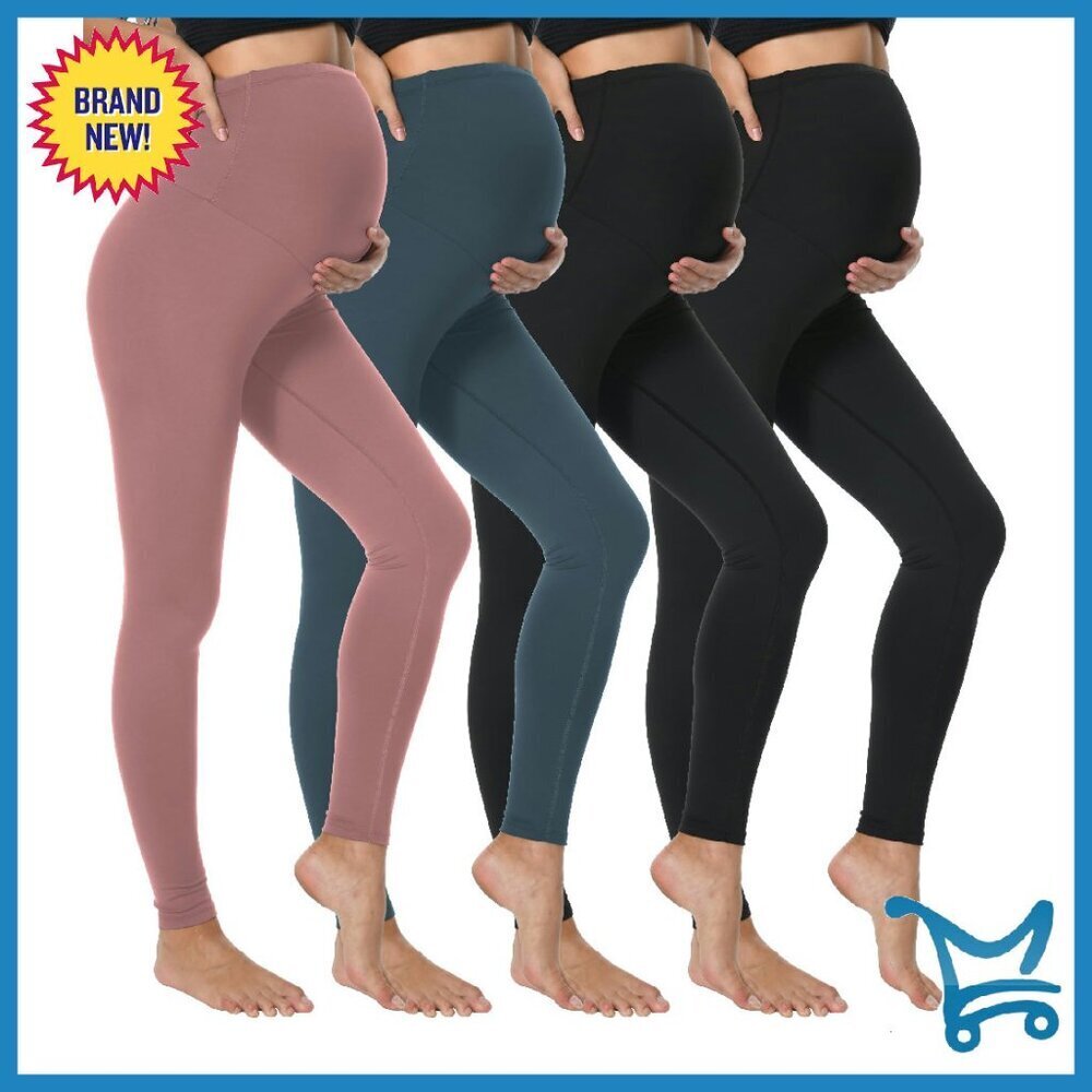 Maternity Leggings High Waisted Over Belly Yoga Workout Pants Activewear